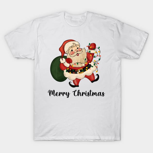 Merry Christmas, Vintage Santa T-Shirt by Bam-the-25th